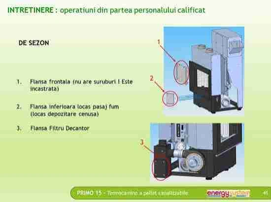 Intretinere semineu pe peleti