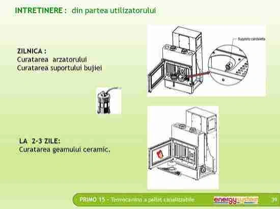 Intretinere semineu peleti